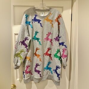 Queen of Sparkles reindeer sweater dress!